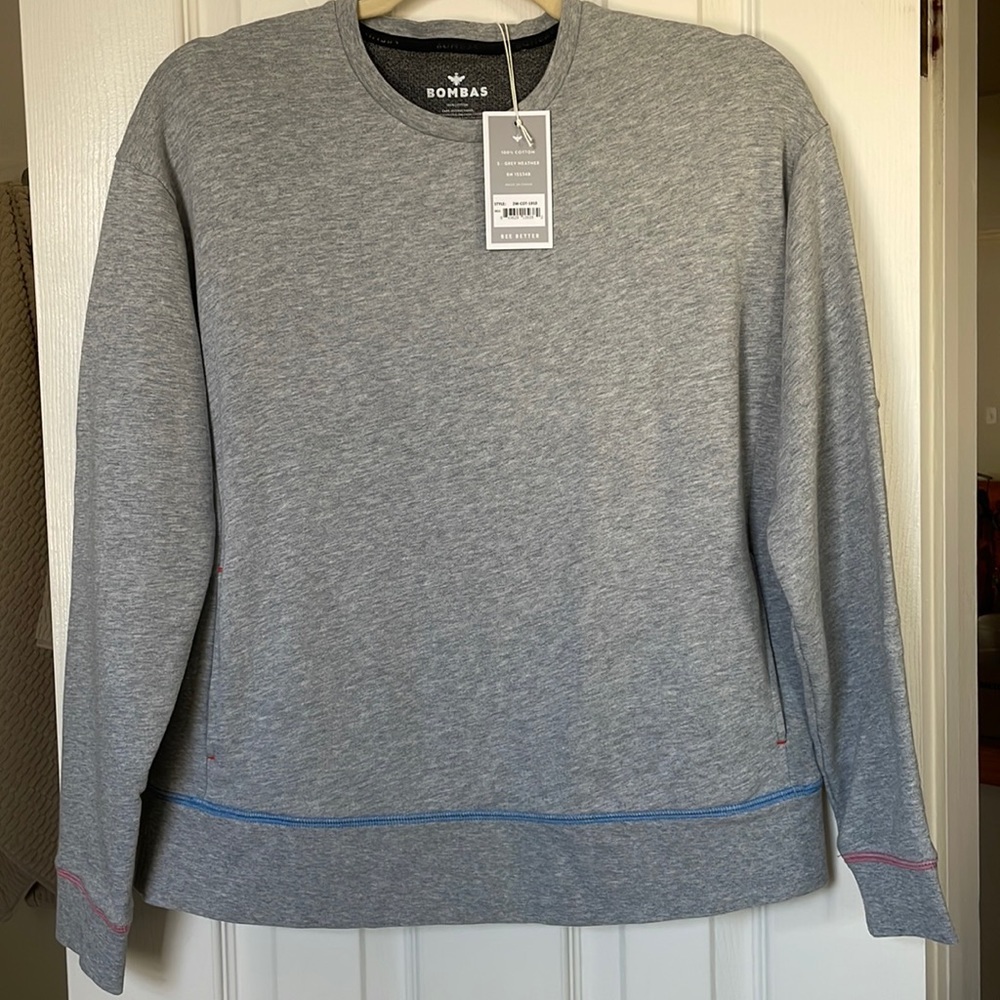 Bombas Grey Heather Crewneck Sweatshirt size Small